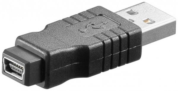 USB 2.0 Hi-Speed Adapter Stecker A / Mini-Buchse (Typ B, 5-Pin)